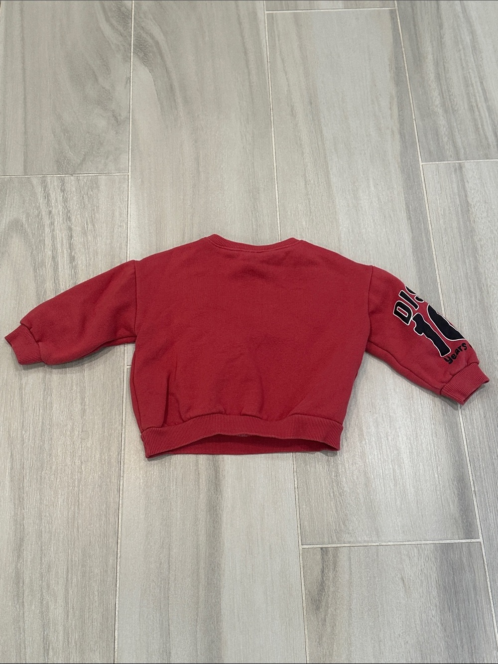 Zara 12-18M Disney Red Mickey Winter Graphic Kids Sweatshirt - Picture 5 of 8